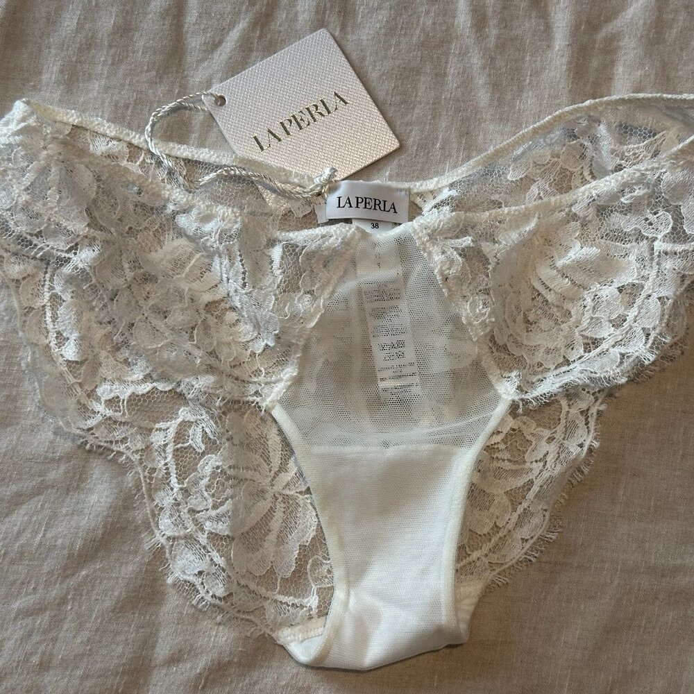 La Perla Womens Low Brief, off-white